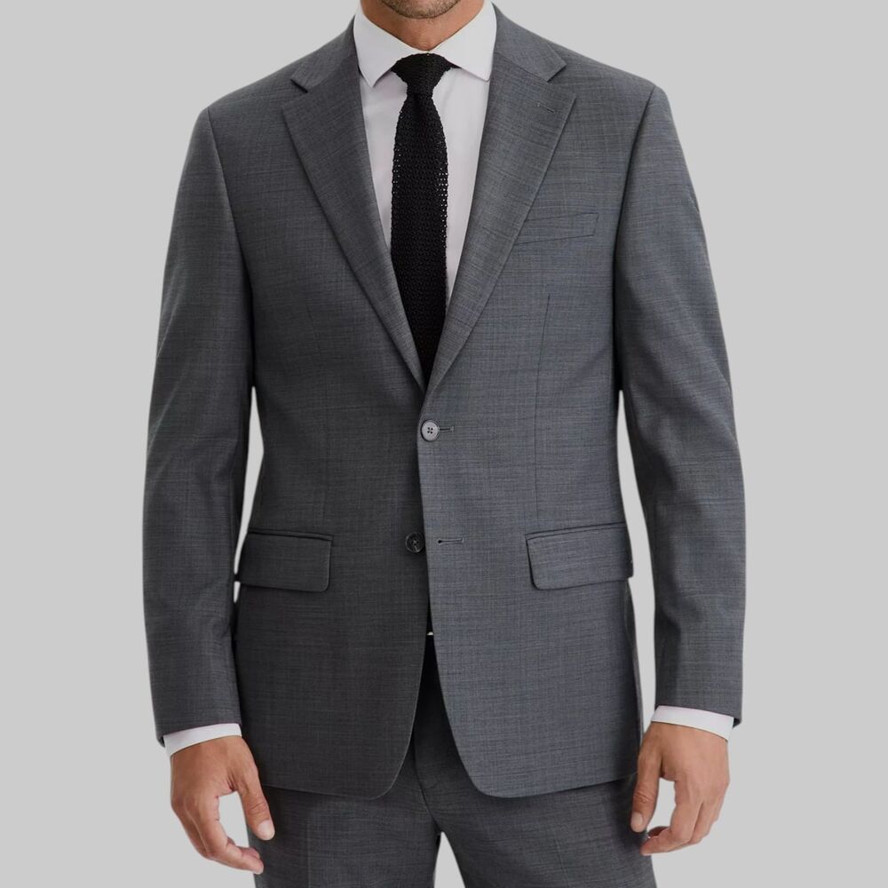 TOMMY HILFIGER Men’s Blazer 38R Sport Coat 2-Button Jacket Gray Wool 2-Vent